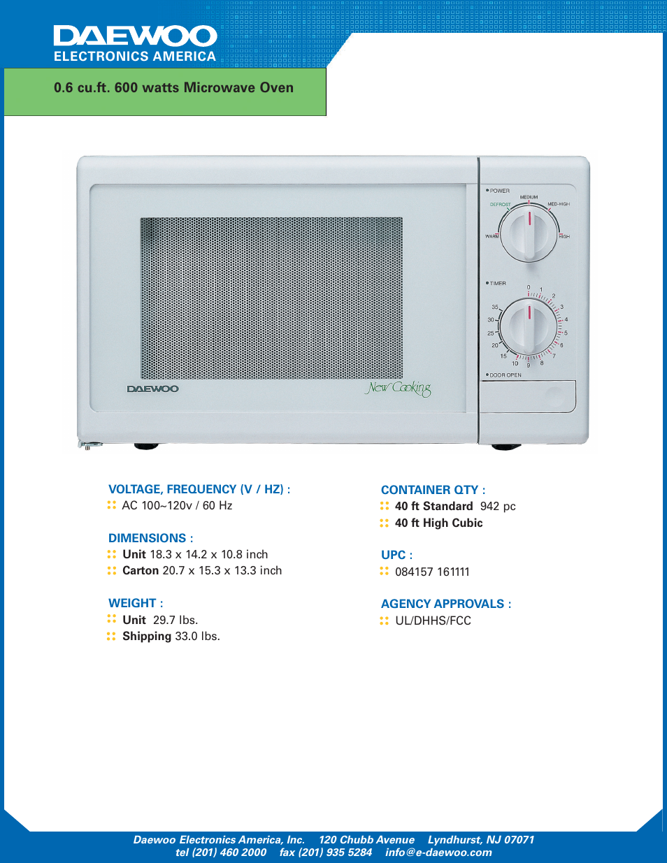 Daewoo KOR-6115 User Manual | Page 2 / 2
