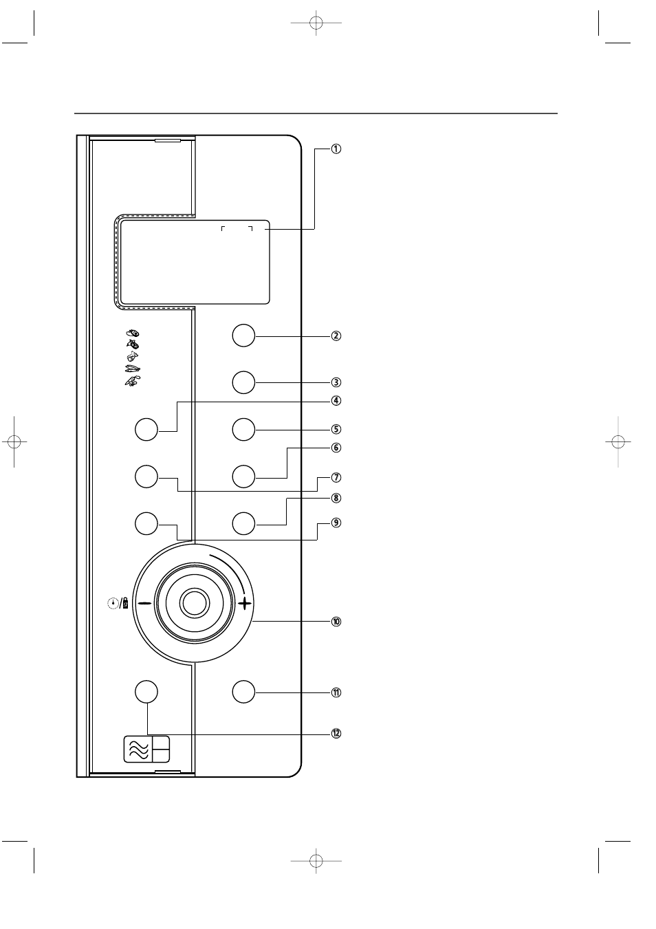 Control panel | Daewoo KOC-924T User Manual | Page 6 / 22