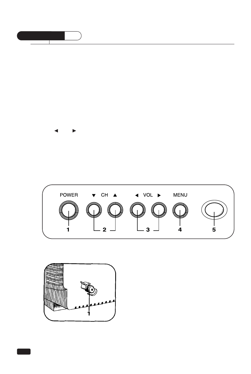 Overview of your equipment, Your tv's front panel, Your tv's back panel | Daewoo DTQ 13P2FC User Manual | Page 7 / 26