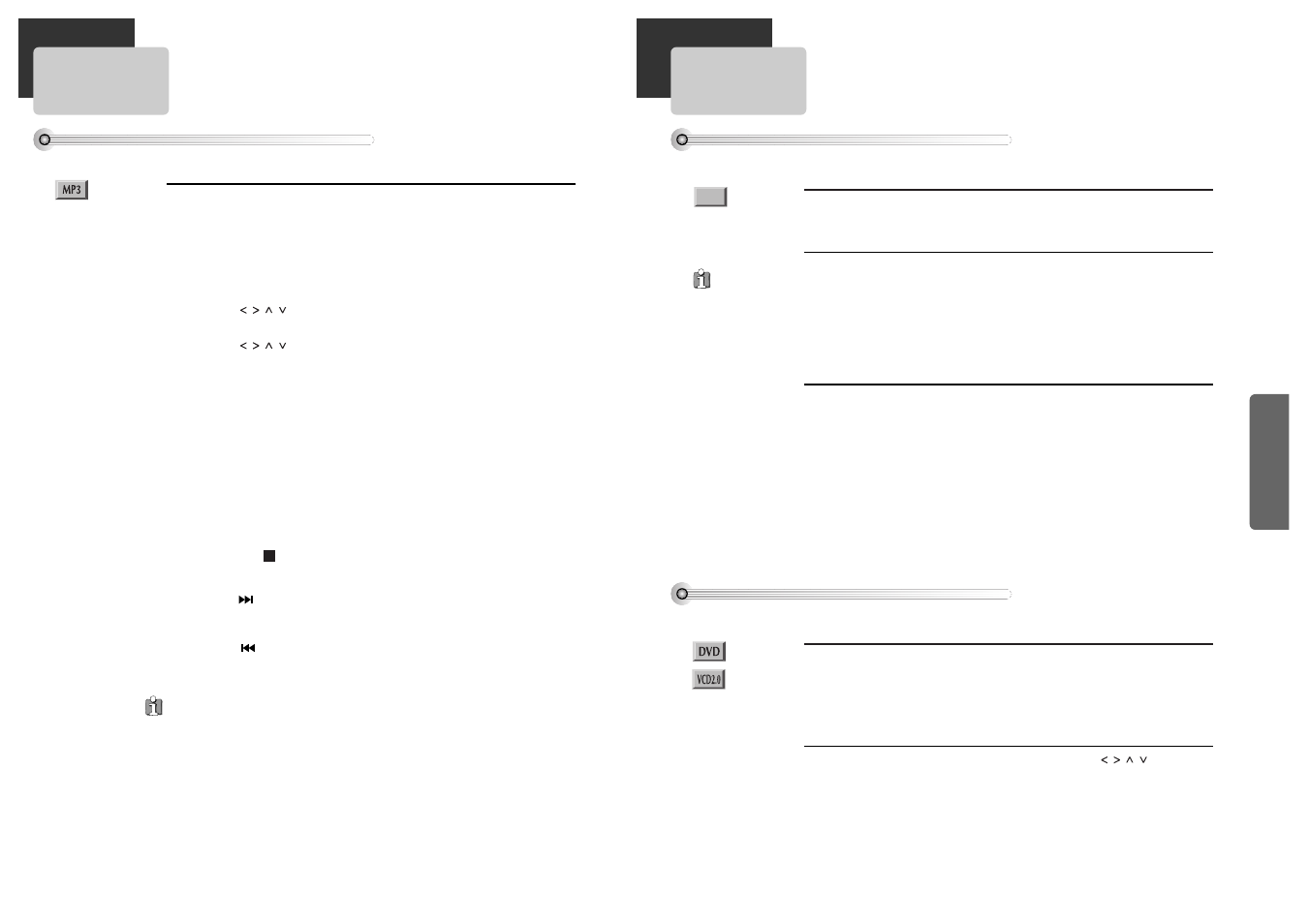 About jpeg discs, Displaying menus in a disc, About mp3 discs | Daewoo dqd-2100d  EU User Manual | Page 12 / 17