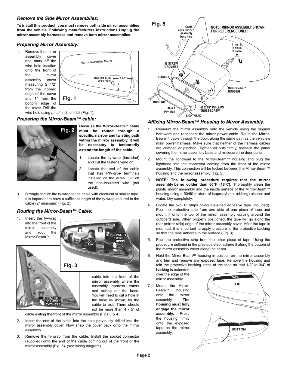 Fig. 1, Fig. 2, Fig. 5 | Whelen MBCC11JJ User Manual | Page 2 / 3