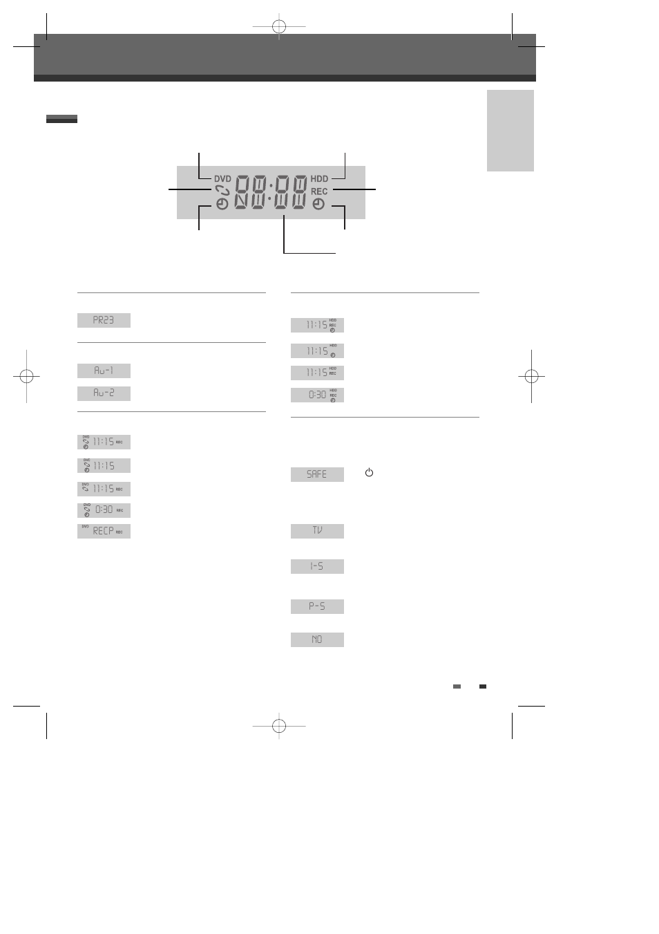 Front panel display | Daewoo DH-6100P User Manual | Page 12 / 64