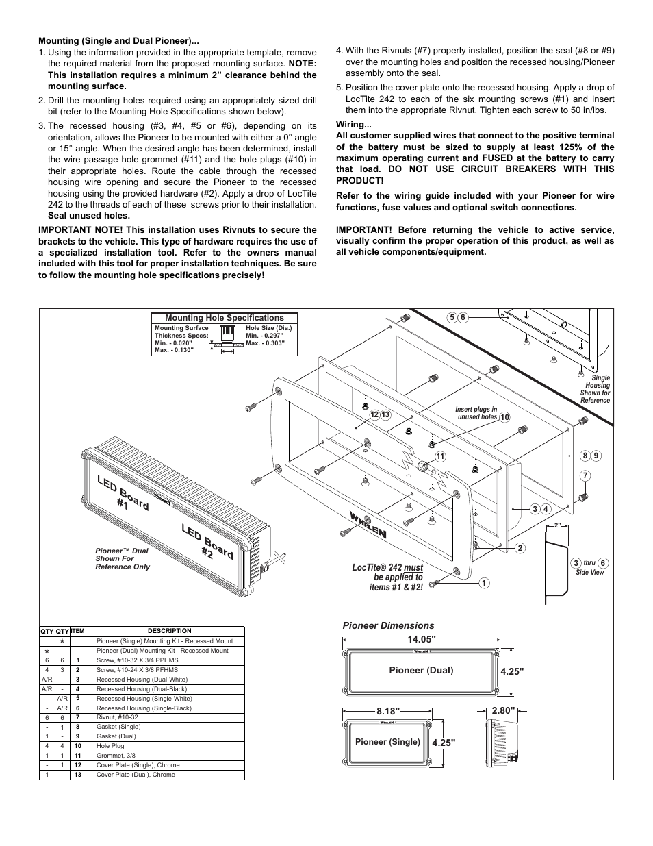 Page 2 | Whelen MPRW User Manual | Page 2 / 6