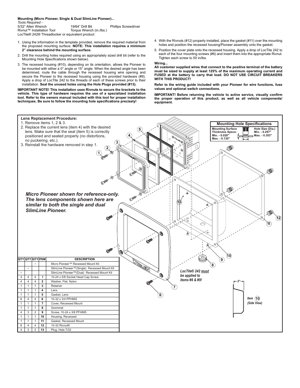 Page 3 | Whelen MPRW User Manual | Page 3 / 6