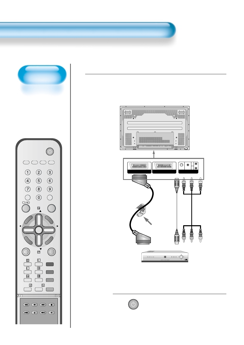 Press the power buttons, Watching satellite broadcasts, Satellite broadcasting receiver | Video/audio, Video/ audio ferrite core, Turn the pdp and the receiver on, S-video | Daewoo DT- 4280NH User Manual | Page 29 / 72