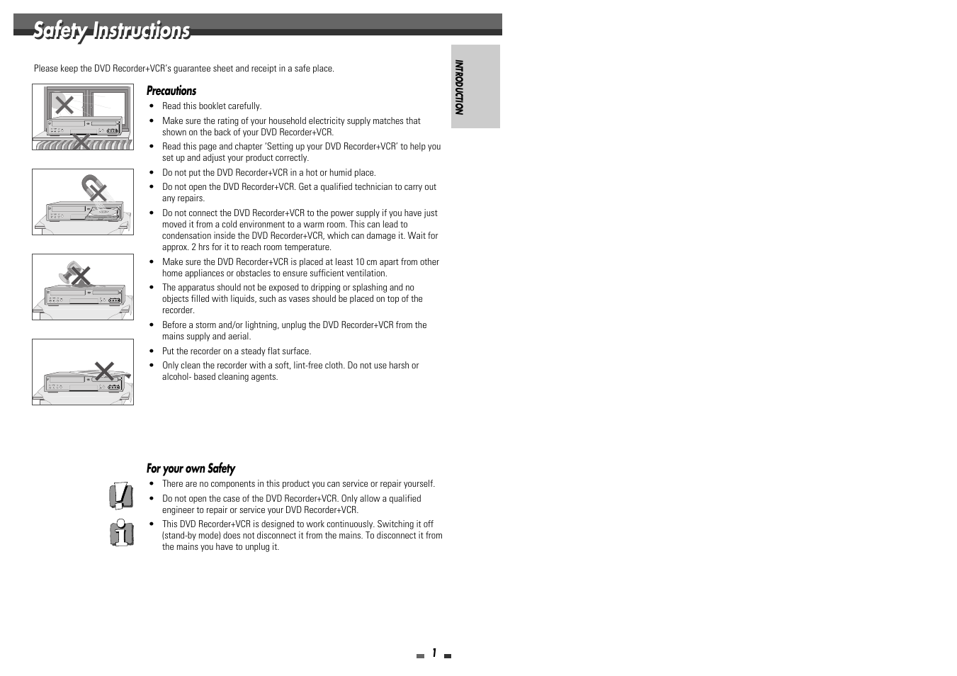 Safety instructions | Daewoo DF-8100 User Manual | Page 2 / 35