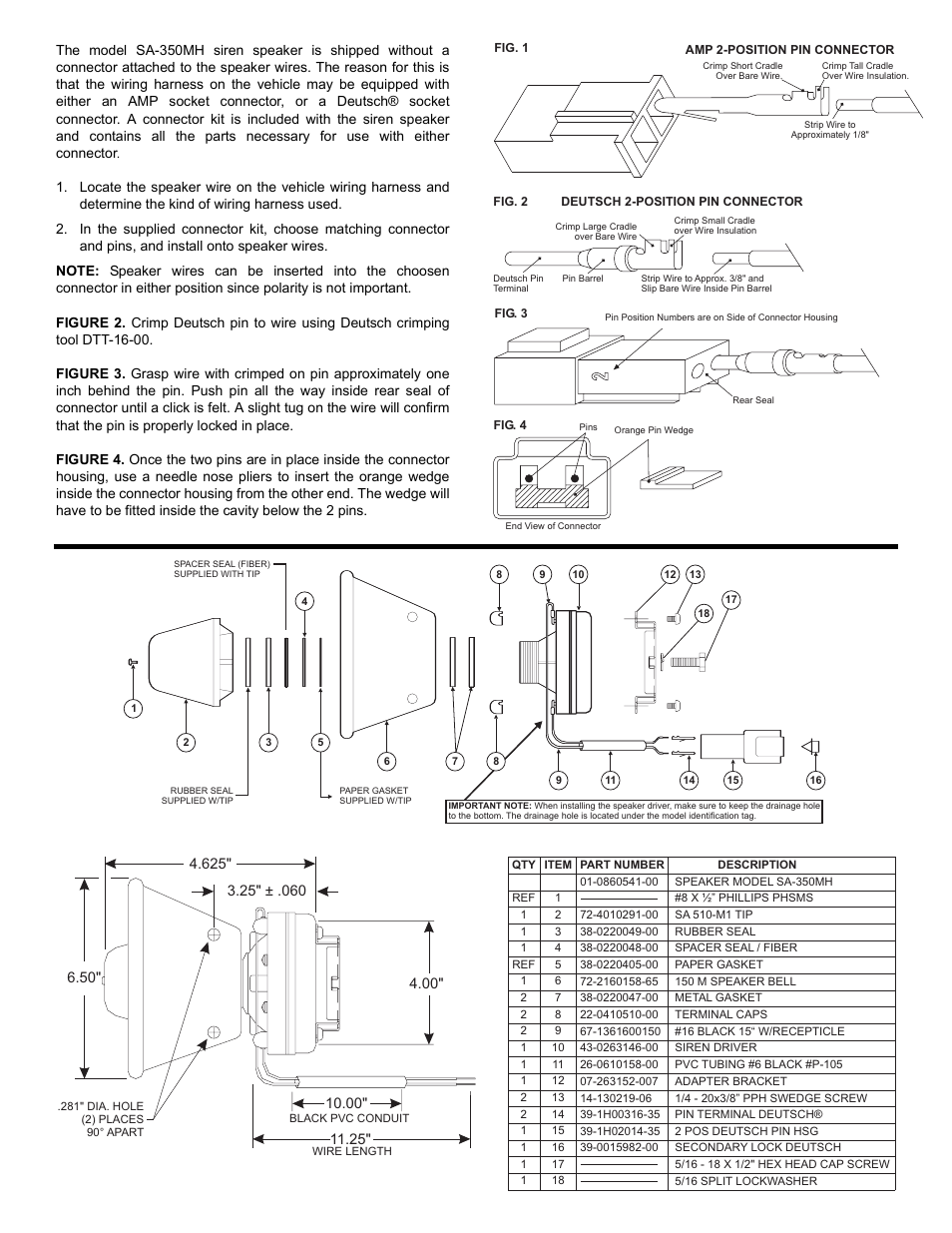 Whelen SA350MH User Manual | Page 2 / 2