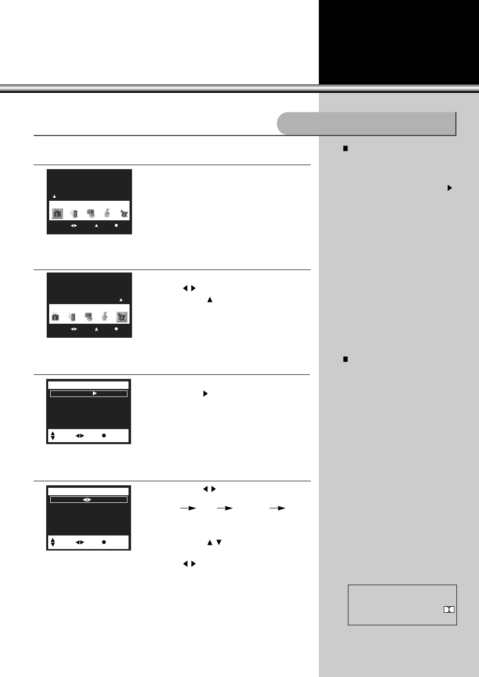 Pro logic settings, Press “menu” button, Select “special | Select “pro logic, Choose from the list | Daewoo DSC-34W70N User Manual | Page 50 / 61
