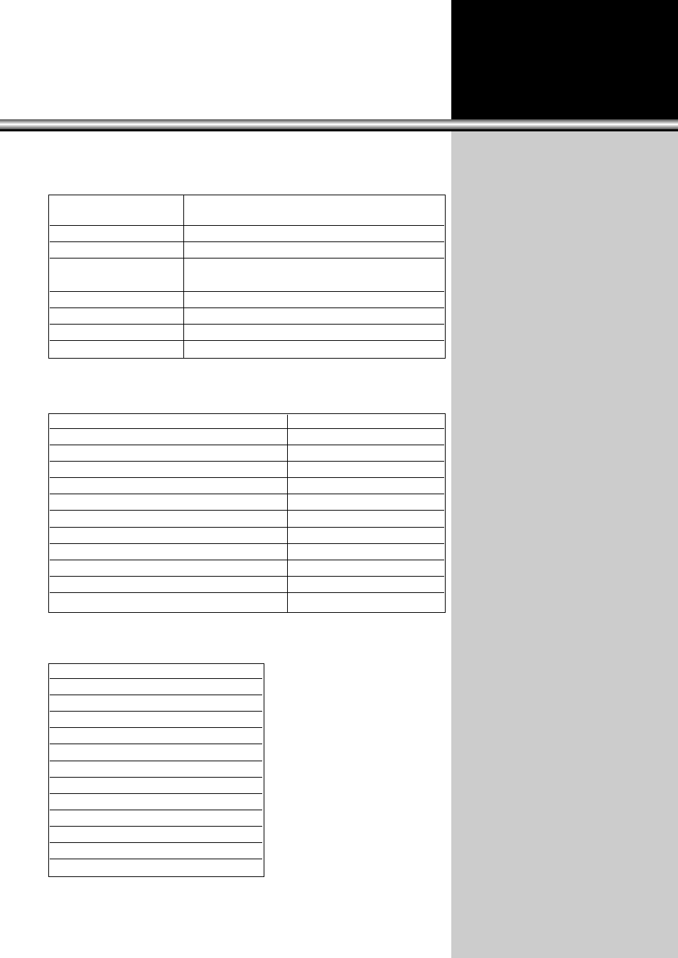 Specifications, General inputs/outputs, Features | Daewoo DSC-34W70N User Manual | Page 60 / 61