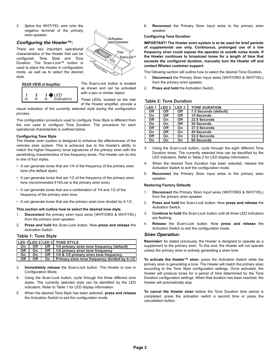 Whelen HWLCC11 User Manual | Page 3 / 3