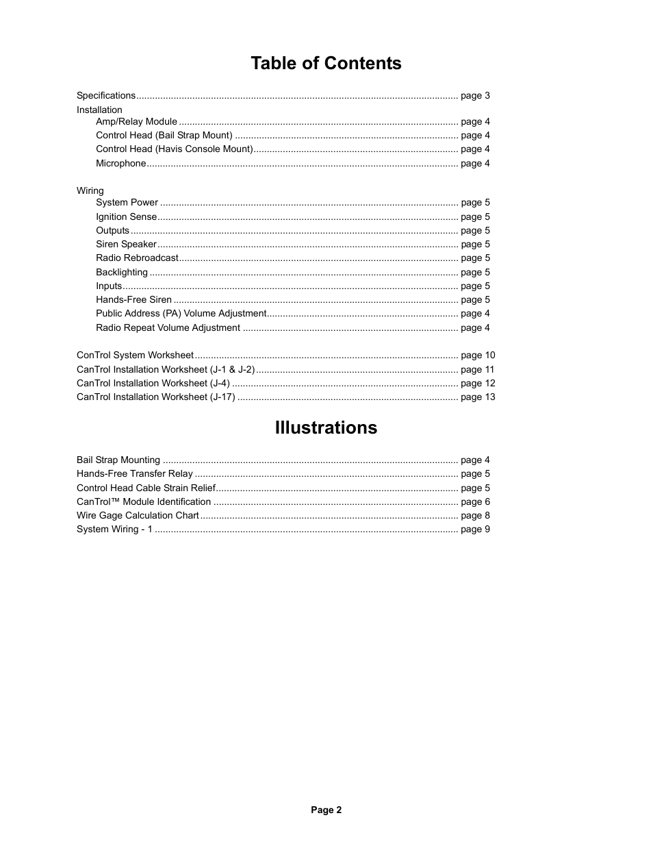 Whelen CANWC1 User Manual | Page 2 / 13