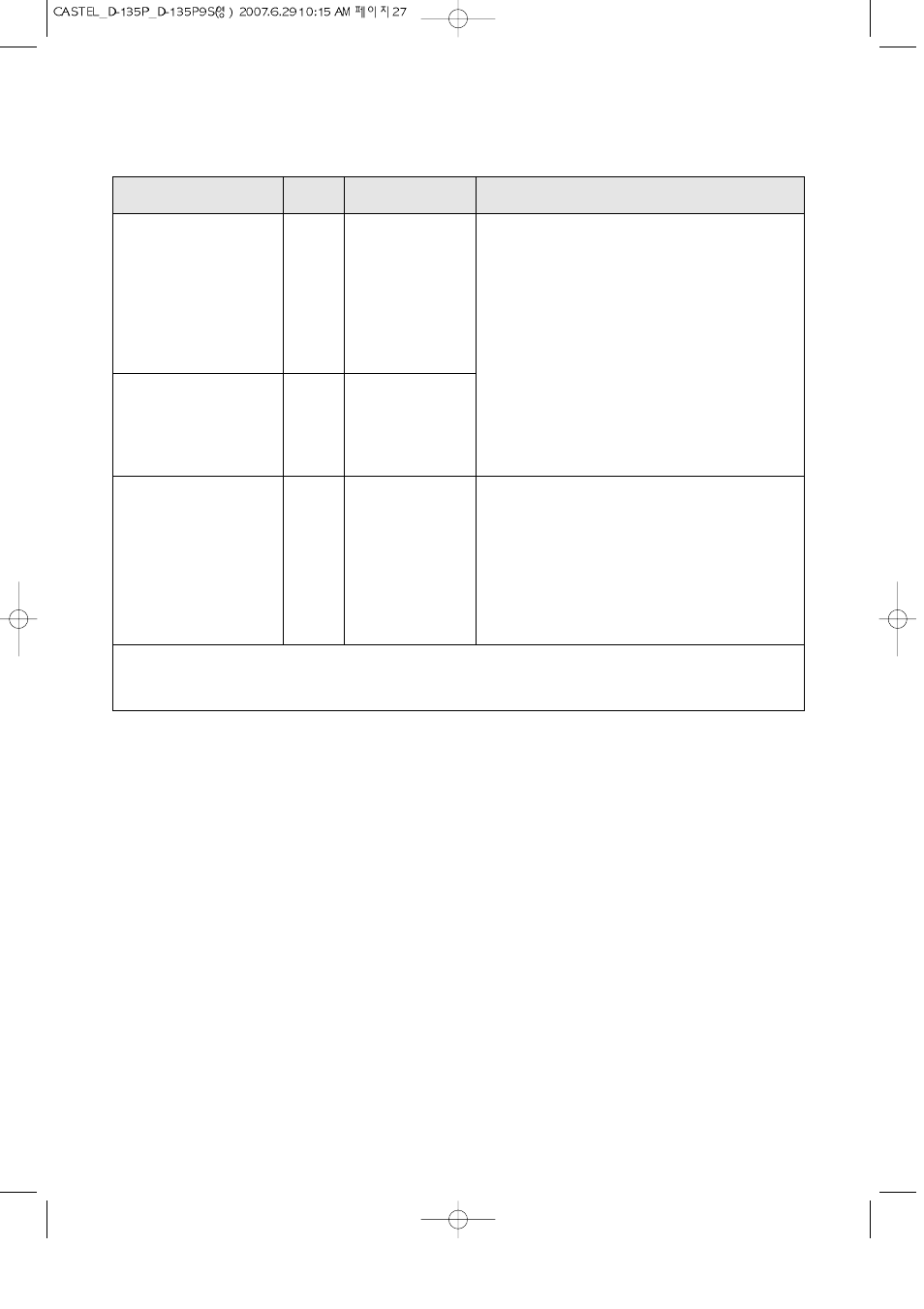 Cooking & reheating chart | Daewoo KOD-135P User Manual | Page 28 / 33