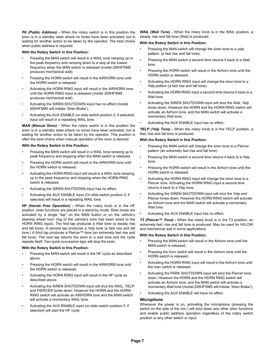 Whelen 295HFSA5 User Manual | Page 7 / 8