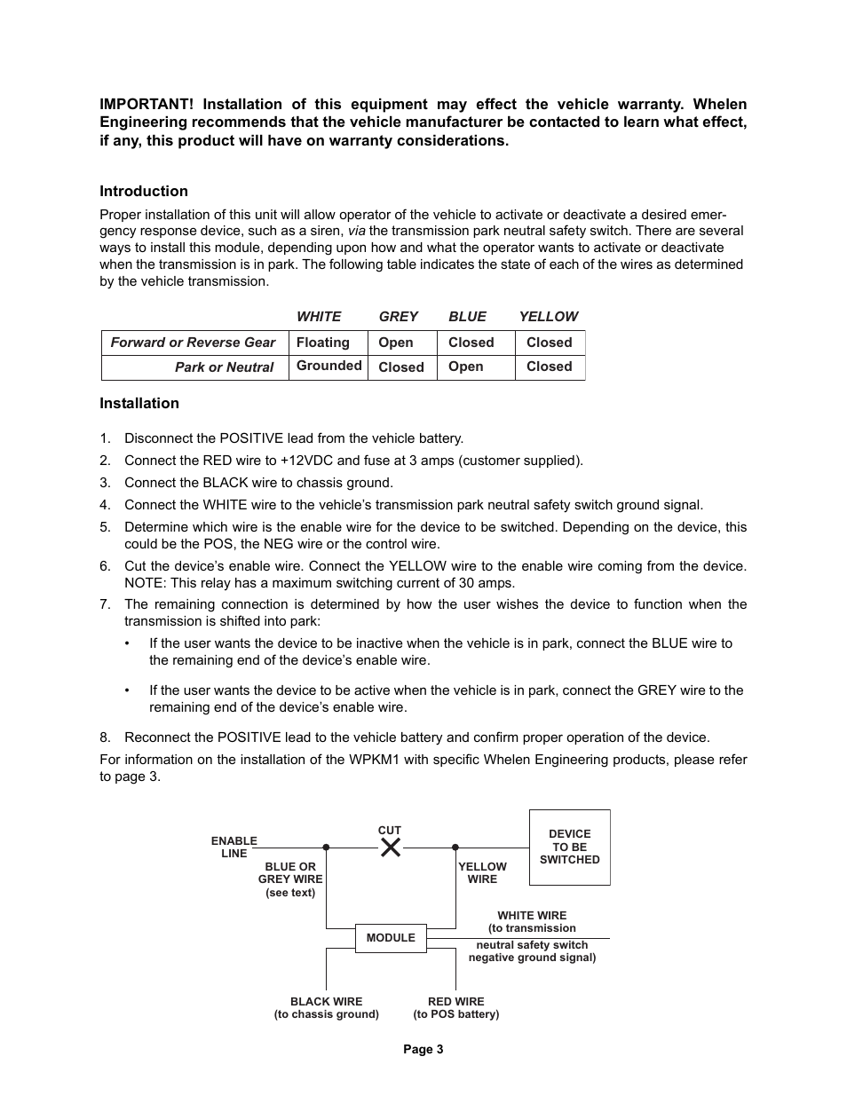 Whelen WPKM1 User Manual | Page 3 / 4