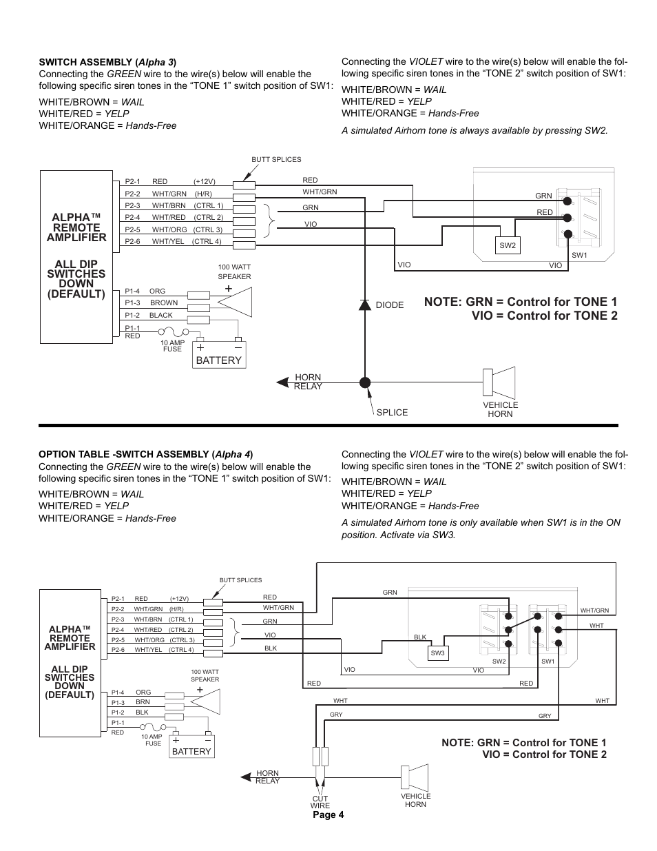 Whelen ALPHA1 User Manual | Page 4 / 4