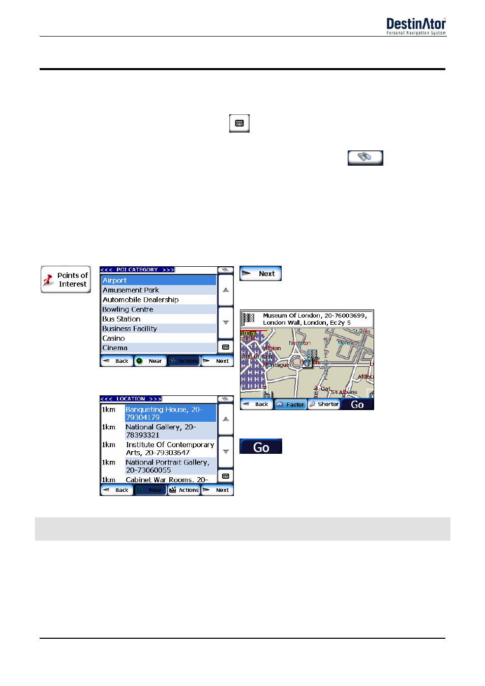 Poi (points of interest) | Daewoo DPN-3500 User Manual | Page 34 / 62