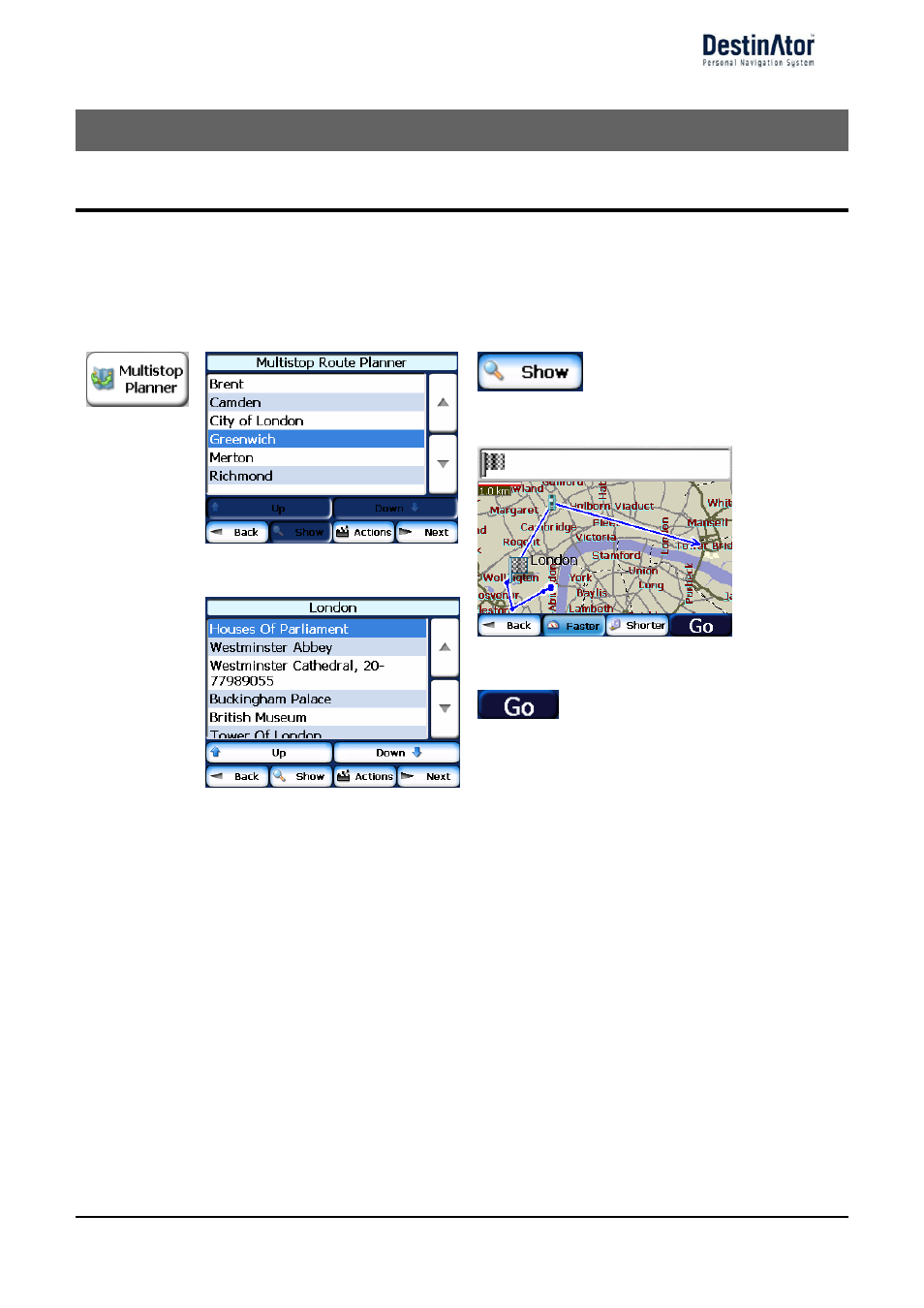 4 - plan a trip, Multistop planner | Daewoo DPN-3500 User Manual | Page 39 / 62