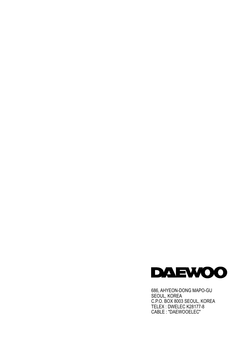 Daewoo L510B1 User Manual | Page 36 / 36