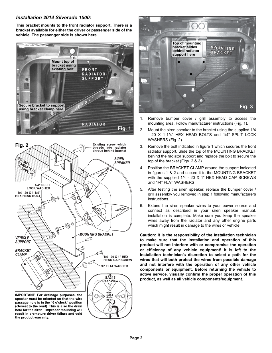 Whelen SAK49 User Manual | Page 2 / 3