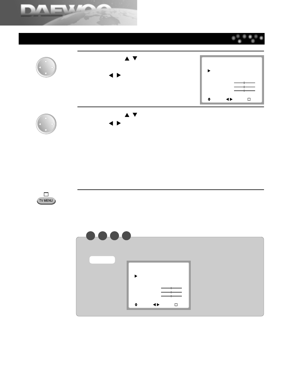 Setting audio | Daewoo DDQ-20L6SC User Manual | Page 20 / 59