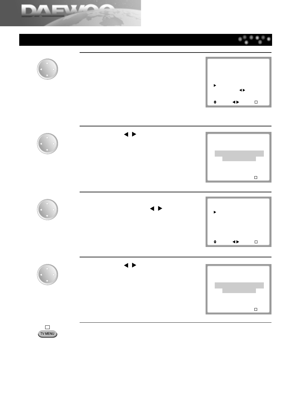 Setting special (parental control settings) | Daewoo DDQ-20L6SC User Manual | Page 24 / 59