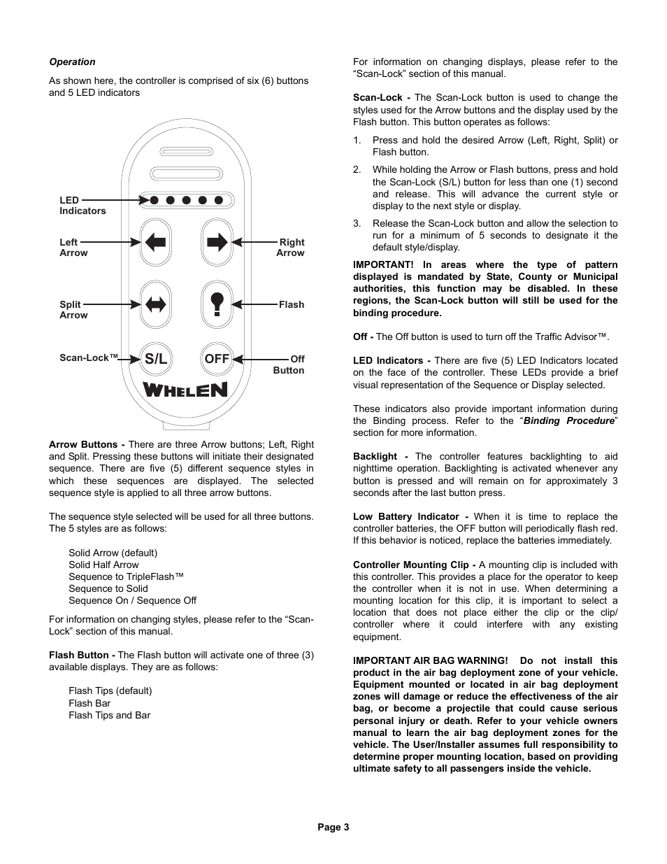 Whelen RFNF85 User Manual | Page 3 / 3