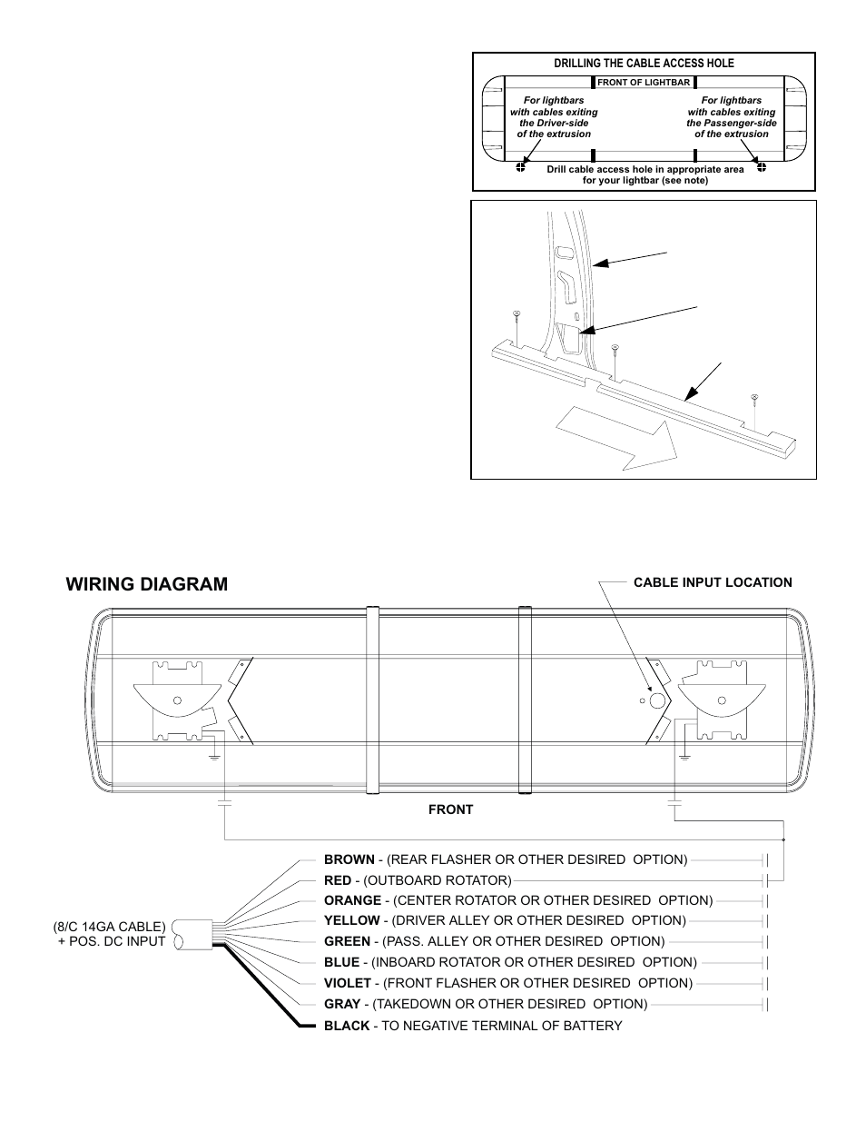 Fro nt, Wiring diagram, Fig. 1 | Whelen C200A00E User Manual | Page 4 / 4