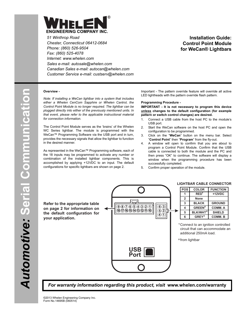 Whelen IW37UF6P User Manual | 2 pages