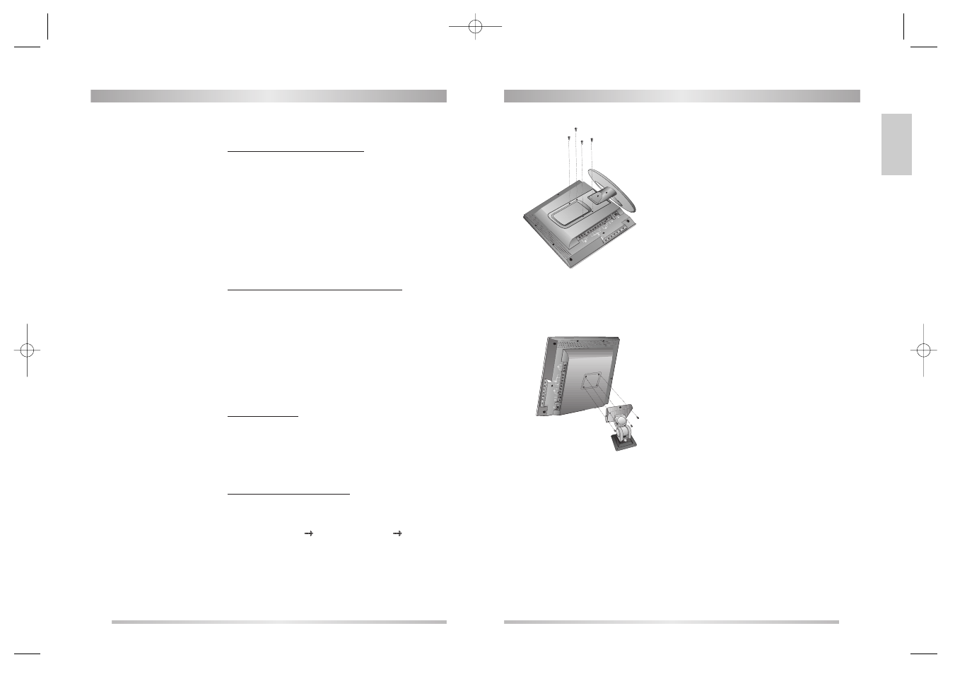 Wall/arm mounting | Daewoo DSL-20D1T User Manual | Page 12 / 15