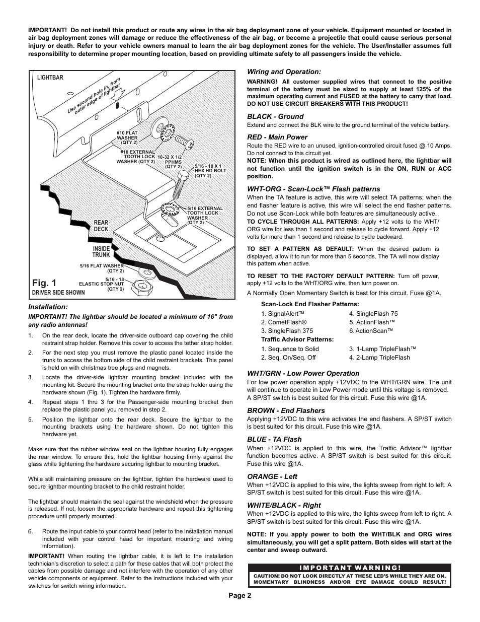 Fig. 1 | Whelen IZ35LR8 User Manual | Page 2 / 3