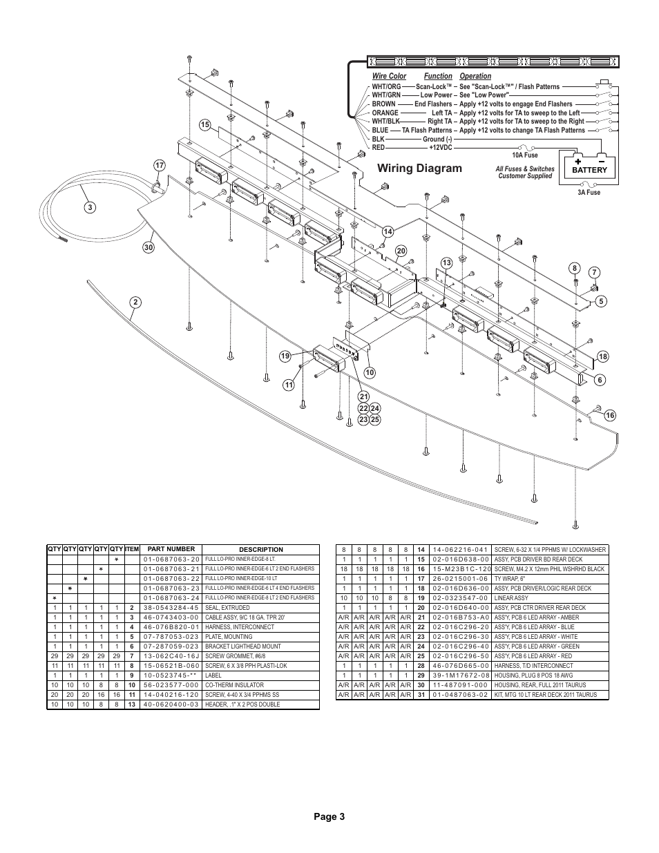 Wiring diagram, Page 3 | Whelen IZ38LR8 User Manual | Page 3 / 3