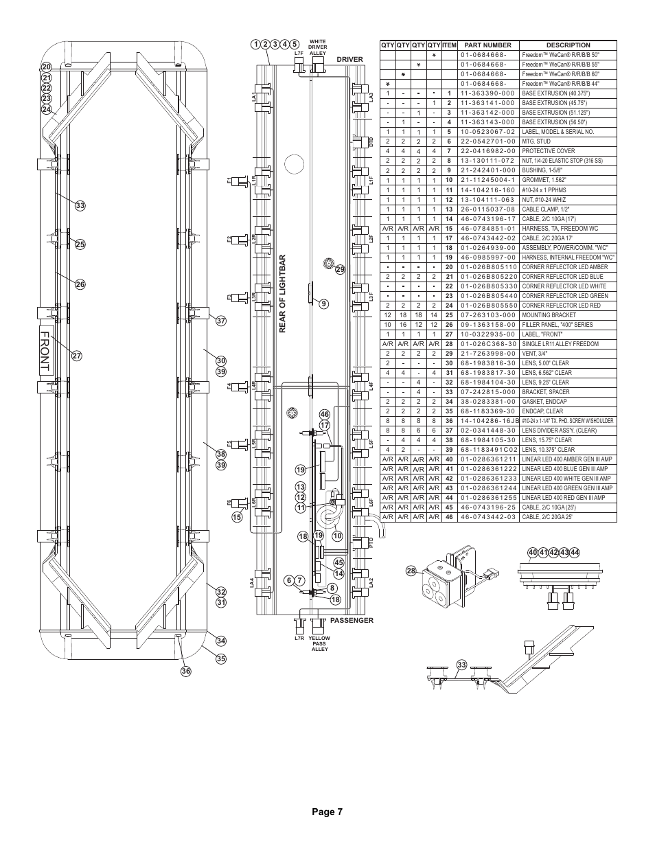 Front, Page 7 | Whelen FW4AAAA User Manual | Page 7 / 9