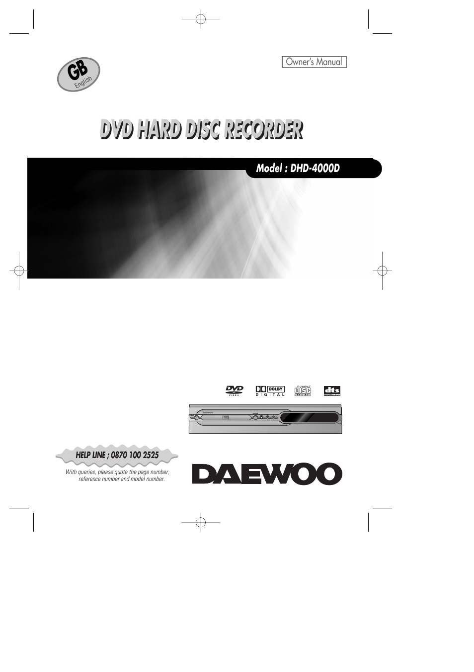 Daewoo DHD-4000D User Manual | 60 pages