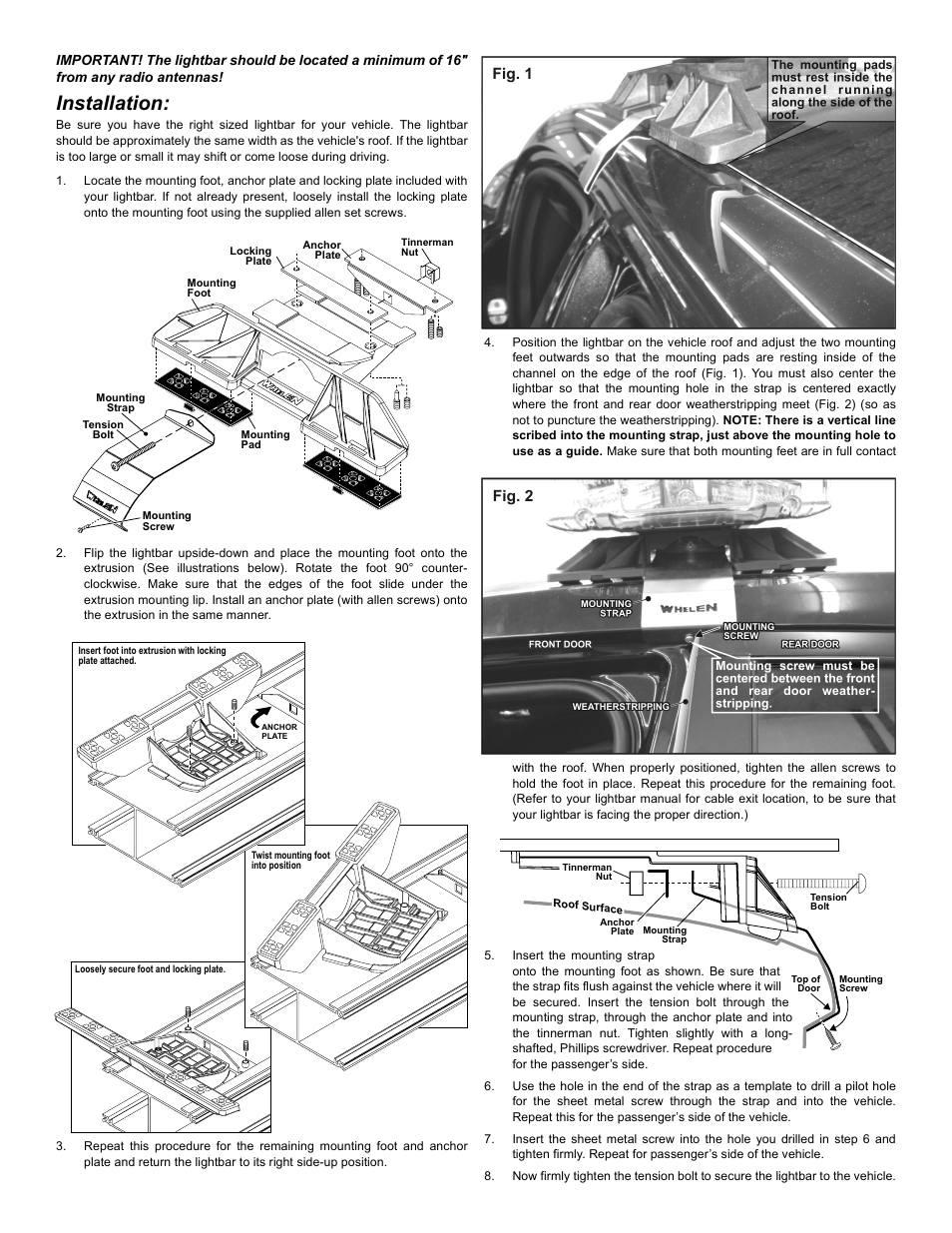 Installation | Whelen MKEZ82 User Manual | Page 2 / 2