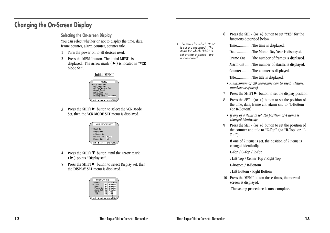 Changing the on-screen display | Daewoo DV3K683DZ-SD User Manual | Page 9 / 25