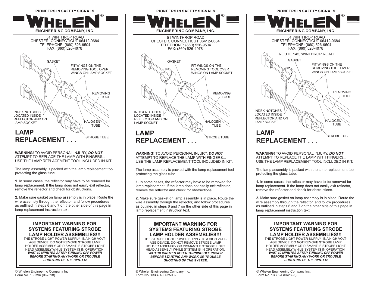 Whelen REPS30WD User Manual | 2 pages