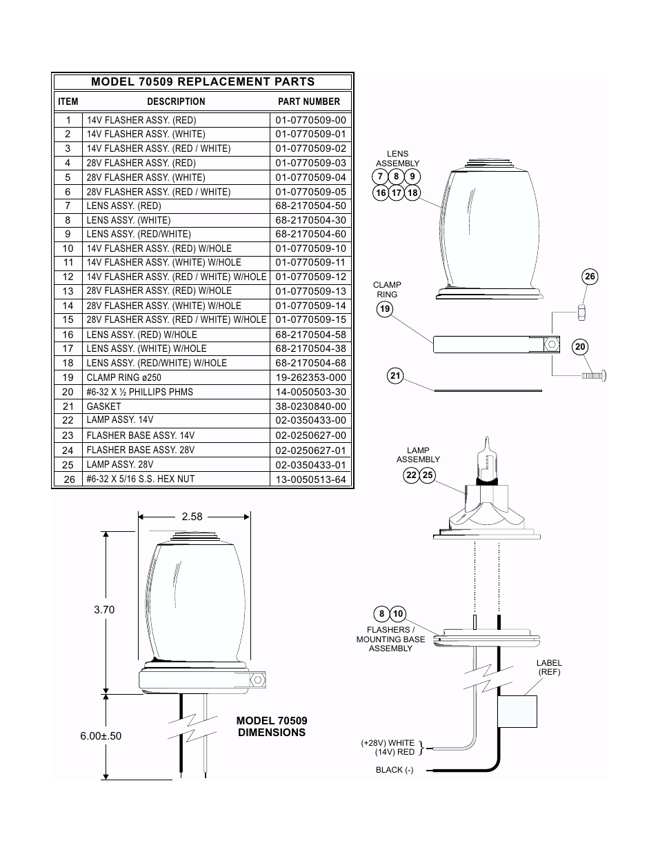 Whelen 70509 Flasher User Manual | Page 2 / 2