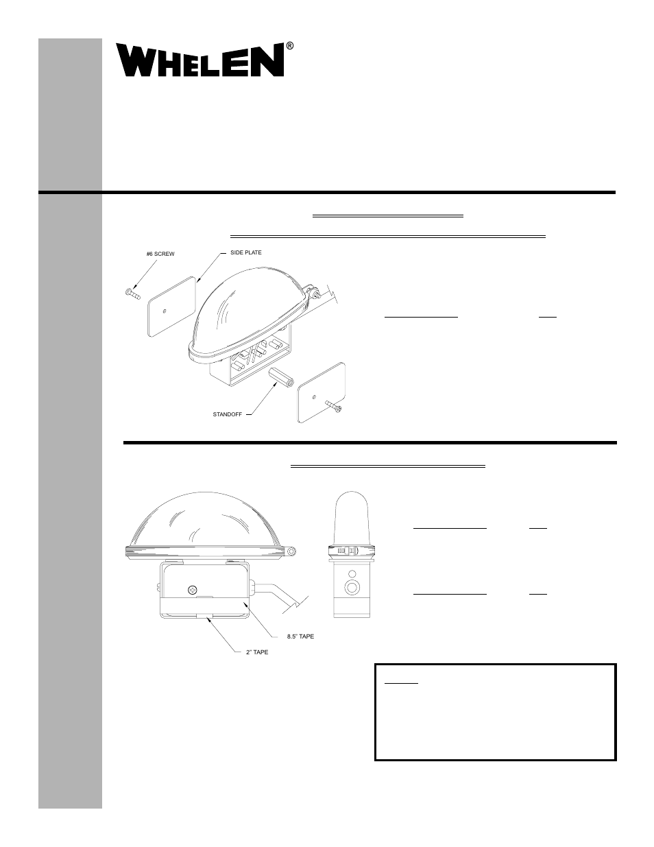 Whelen 90033 REV MM THRU VV User Manual | 1 page