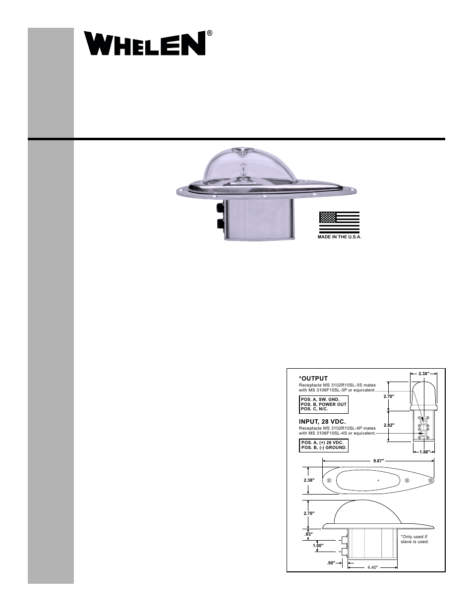 Whelen 90044 User Manual | 2 pages