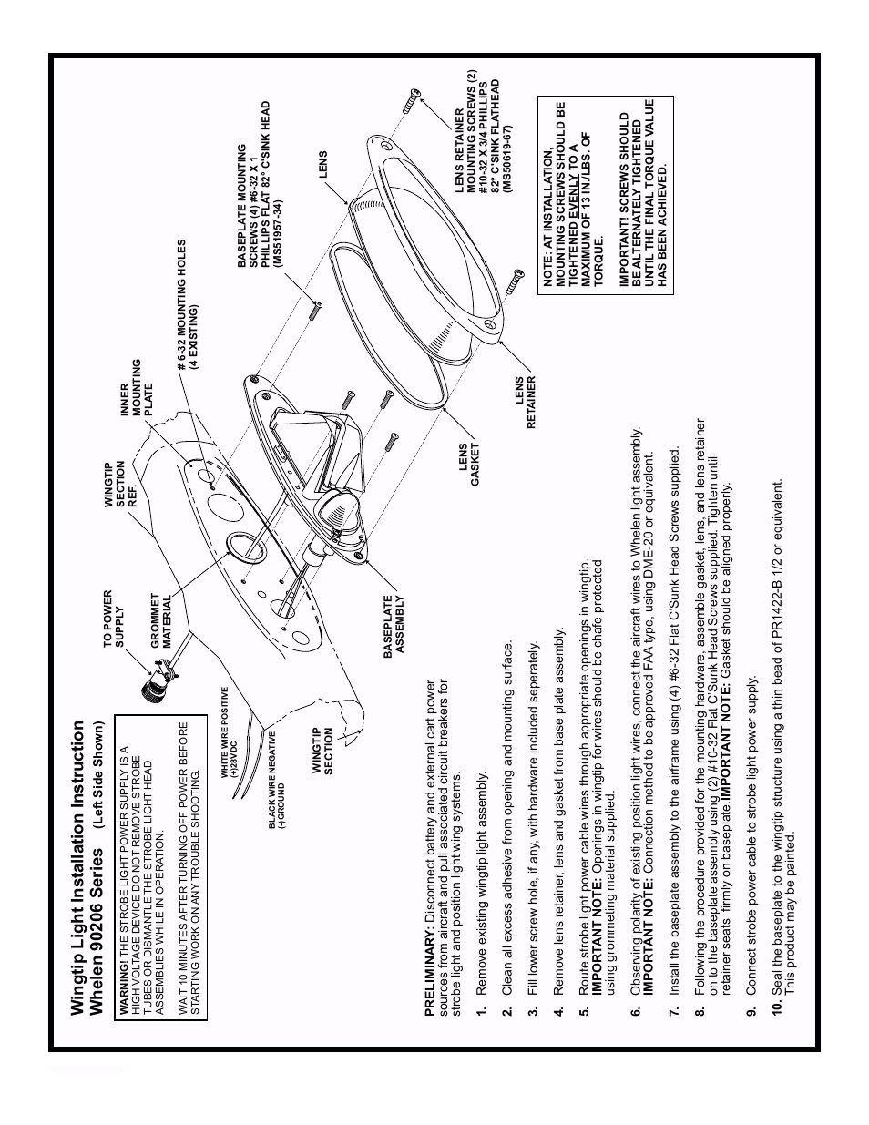 Whelen 90206 Series Light User Manual | Page 3 / 6