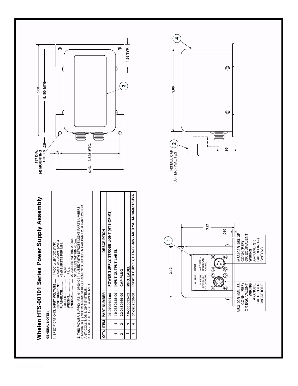 Page 4 | Whelen 90206 Series Light User Manual | Page 4 / 6