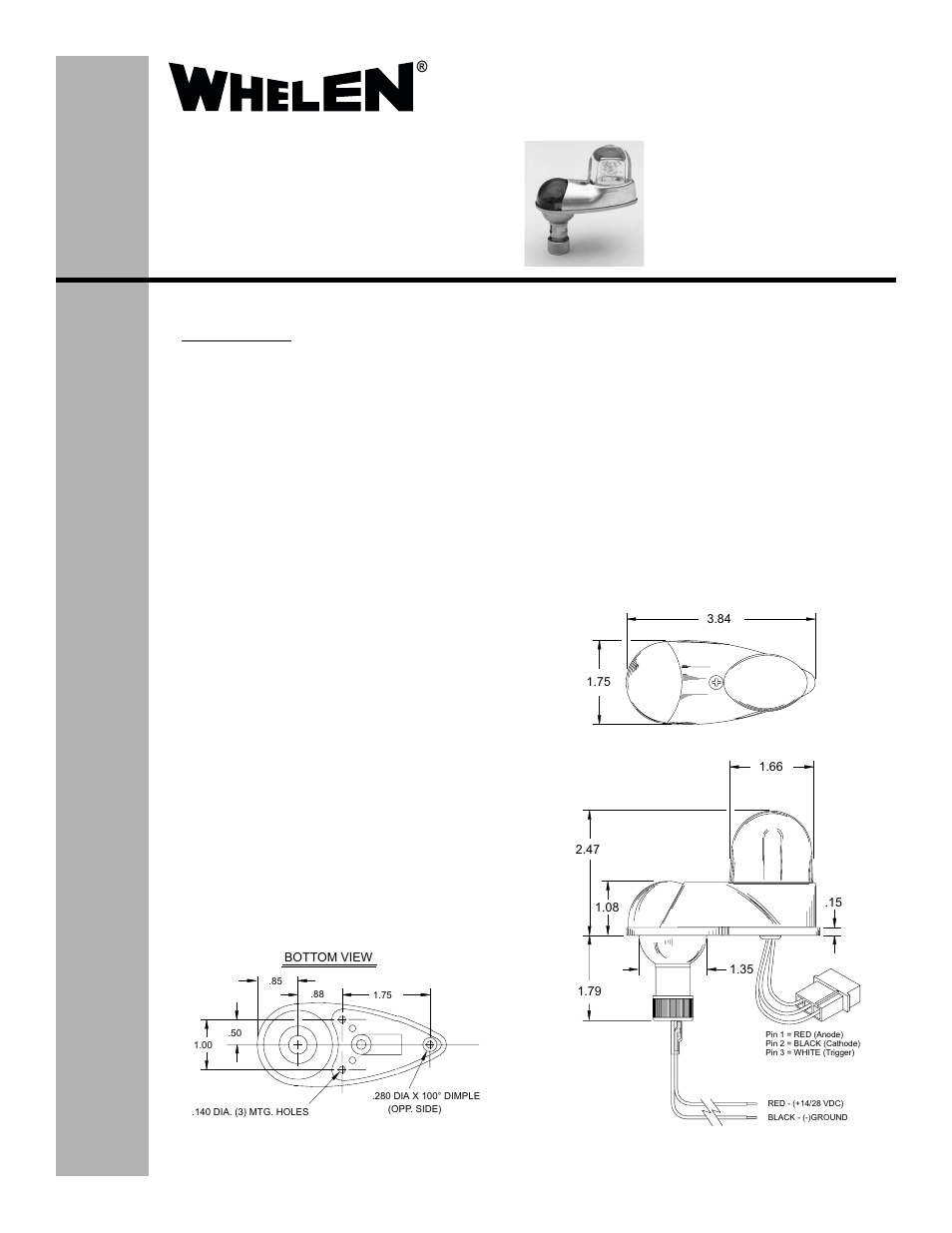 Whelen A650PG/PR Series User Manual | 2 pages