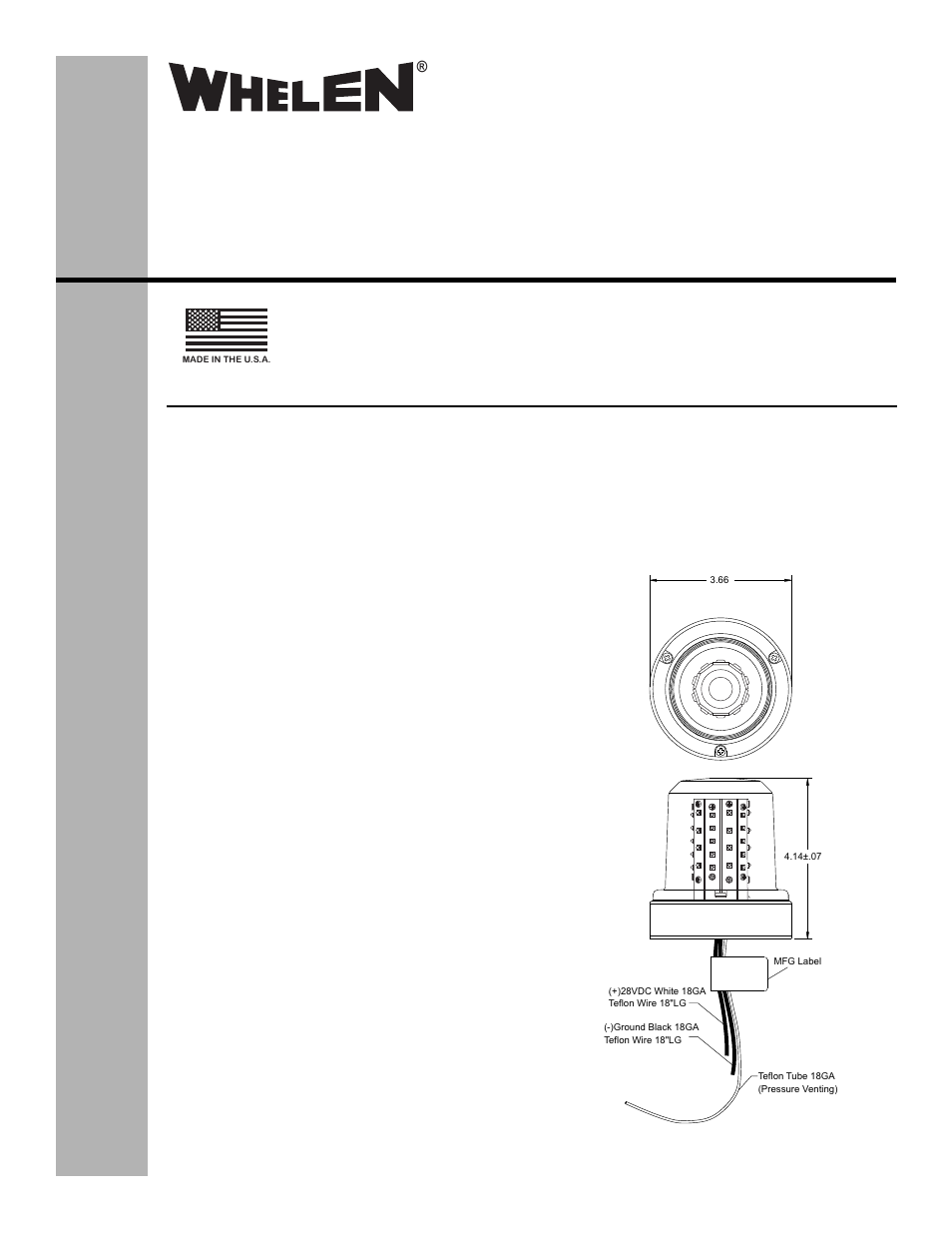 Whelen 7090502 User Manual | 2 pages