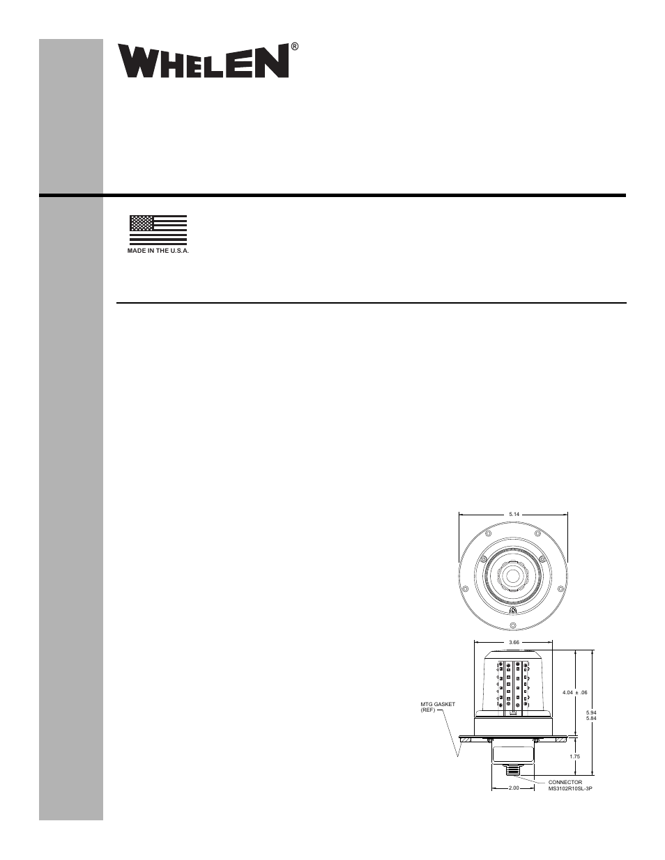 Whelen 7090501 User Manual | 2 pages