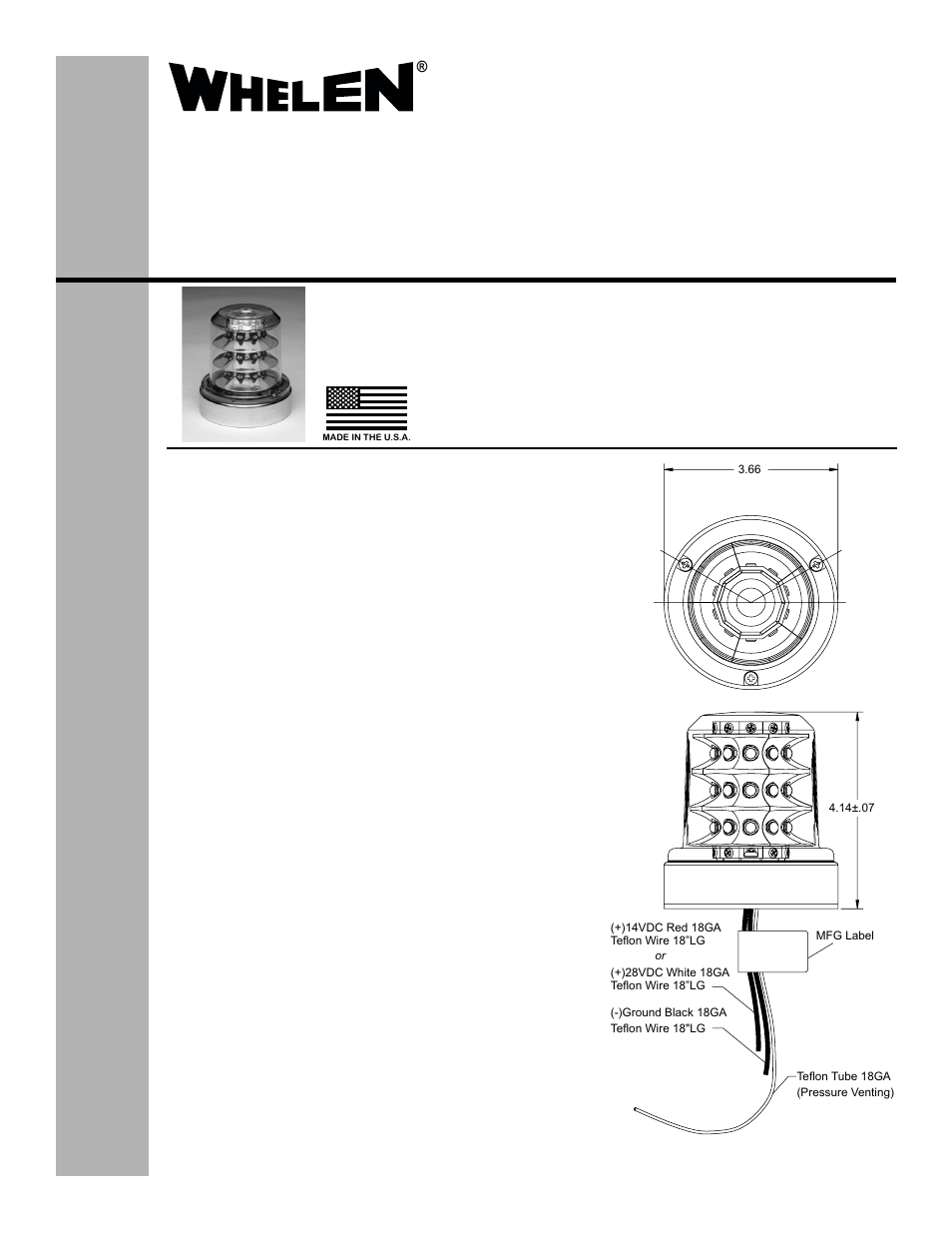 Whelen 7090002 User Manual | 2 pages