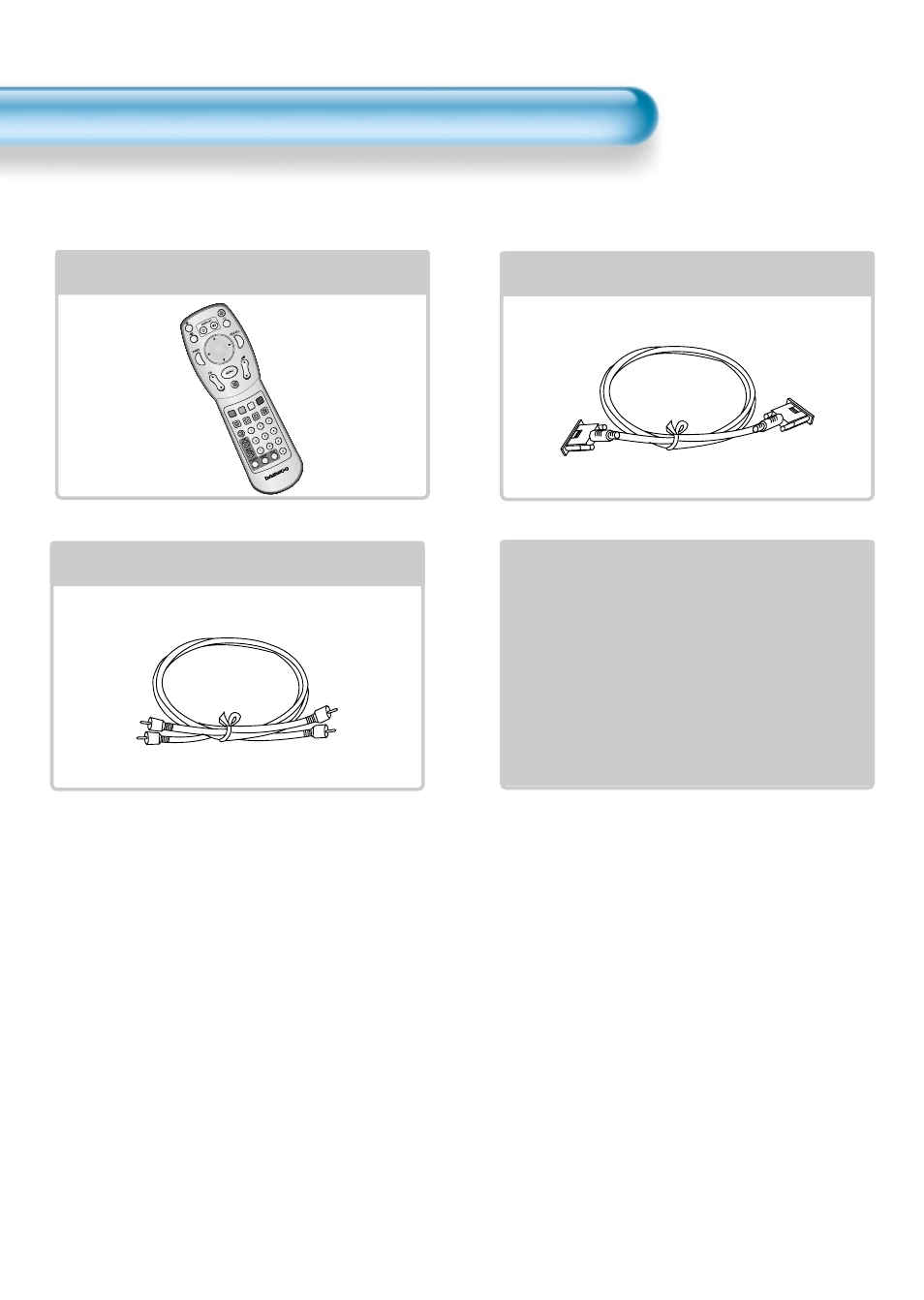 Ac cable 1unit, Parts included in the box | Daewoo DSA-9310E User Manual | Page 2 / 43