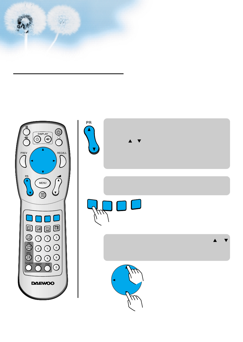 Skipping the programs | Daewoo DSA-9310E User Manual | Page 28 / 43