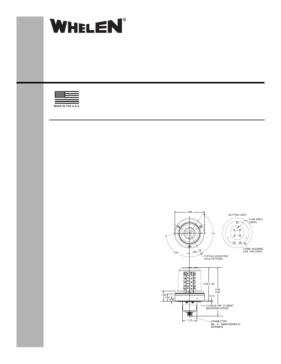 Whelen 7090504 User Manual | 2 pages