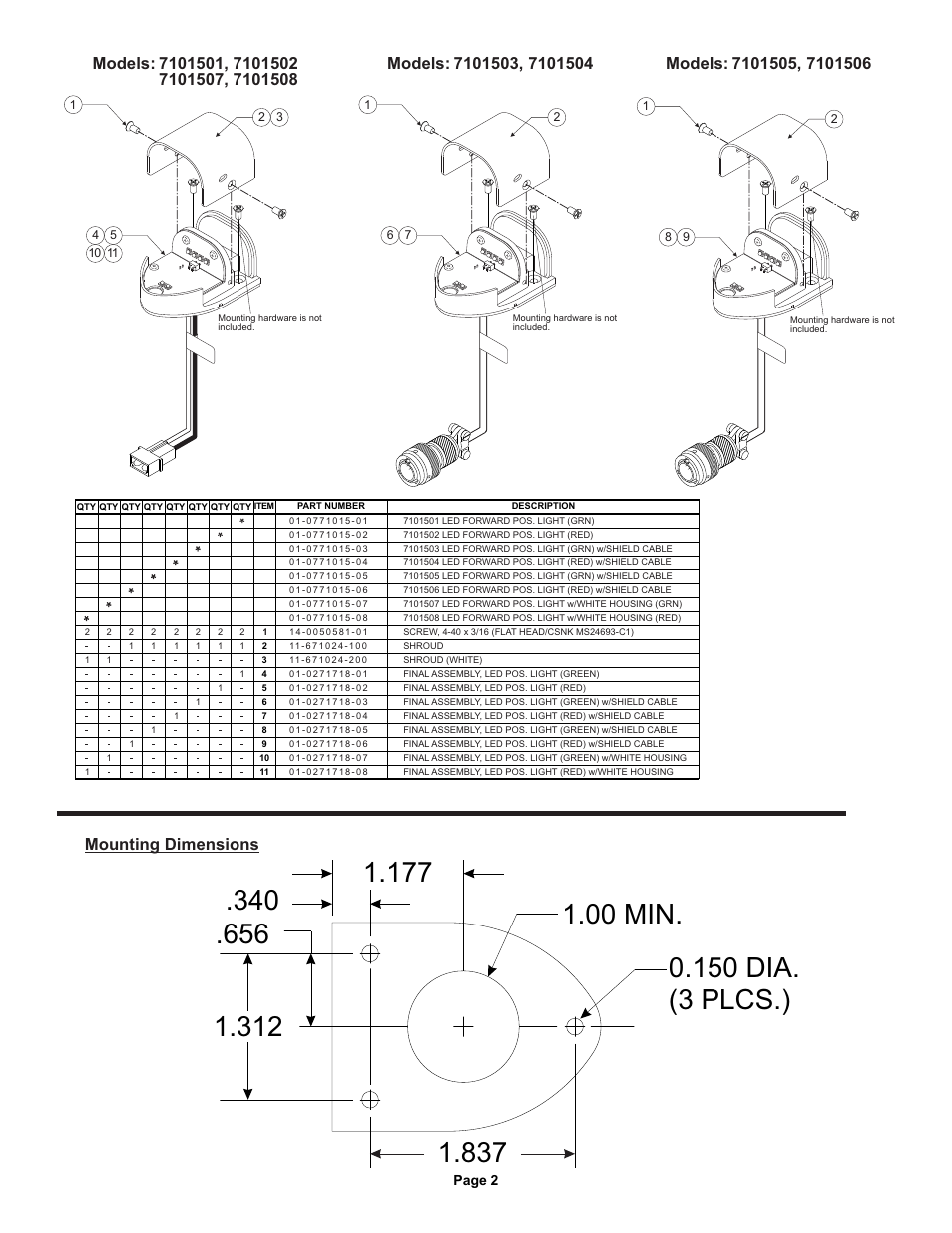 Whelen 7101501 User Manual | Page 2 / 2