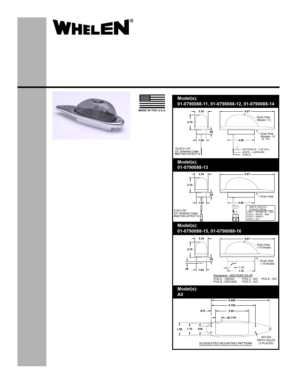 Whelen 9008811 User Manual | 2 pages